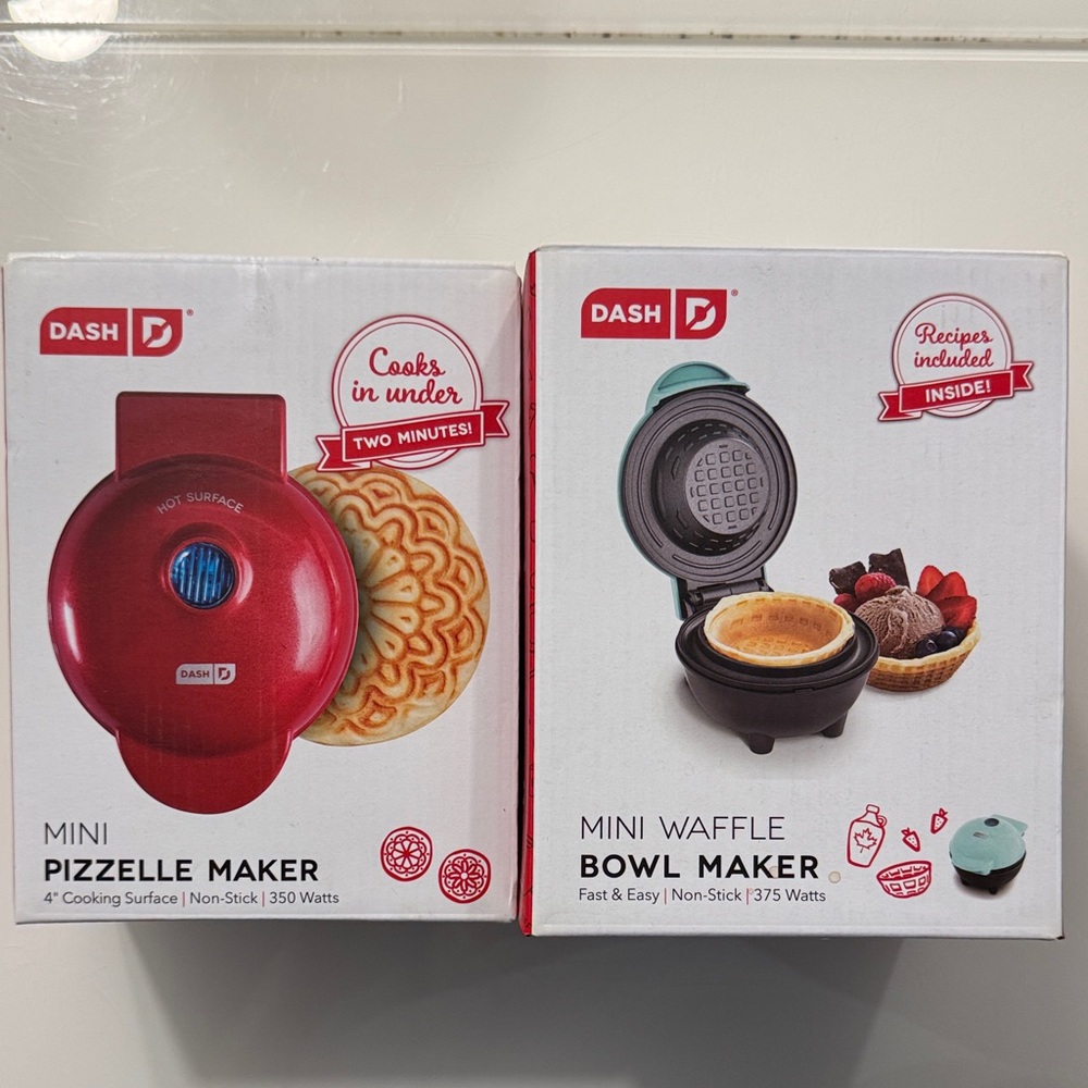 Dash Mini Waffle Bowl & Pizzelle Maker
